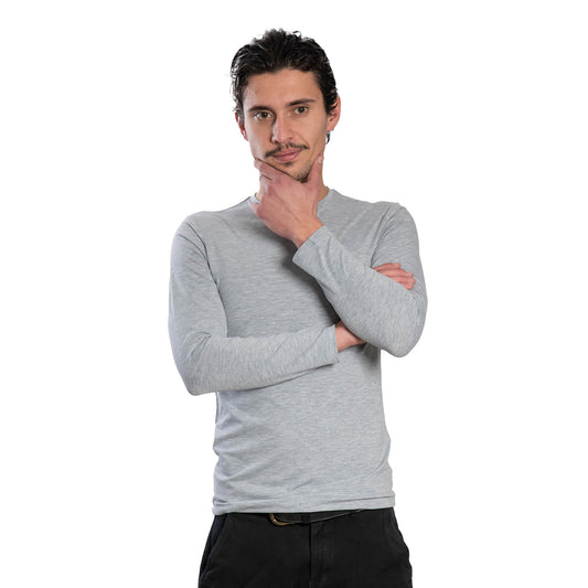Мъжка  тениска с дълъг ръкав обло деколте - Decade.shop