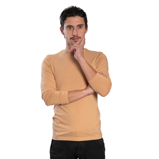 Мъжка  тениска с дълъг ръкав обло деколте - Decade.shop