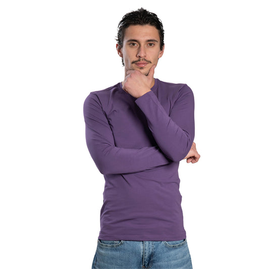 Мъжка  тениска с дълъг ръкав обло деколте - Decade.shop