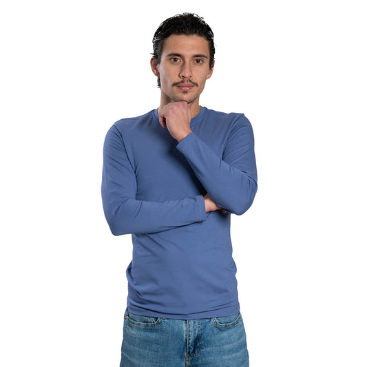 Мъжка  тениска с дълъг ръкав обло деколте - Decade.shop