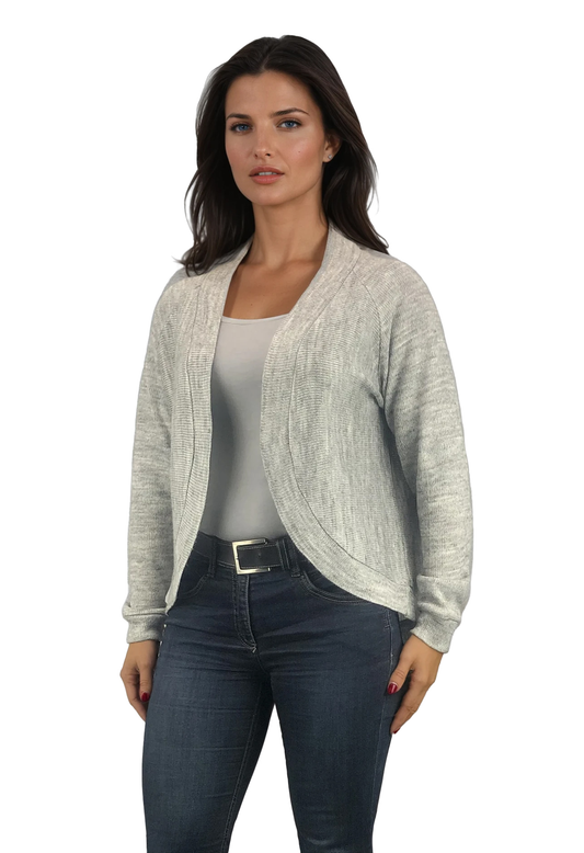 Дамска  жилетка  с дълъг ръкав без копчета - Decade.shop